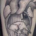 Arm Herz Hund tattoo von Parliament Tattoo