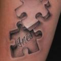 tatuaggio Braccio Puzzle 3d di Tattoo Power