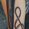 Arm Realistische Mikrofon tattoo von Tattoo Power