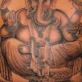 tatuaje Espalda Religioso Ganesh por Tattoo Power