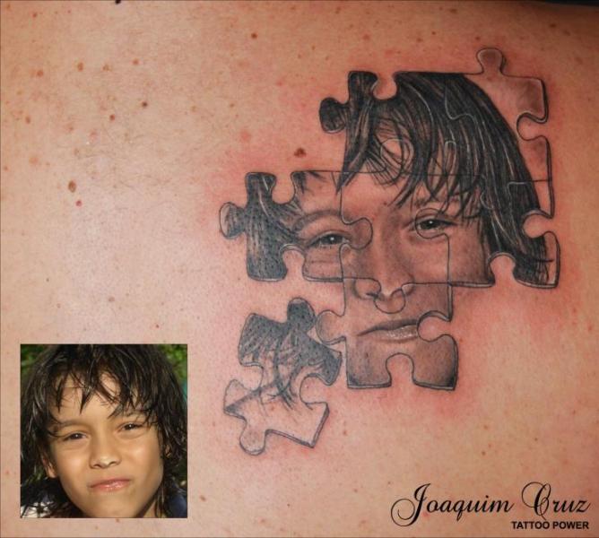 Tatuaż Portret Puzzle przez Tattoo Power