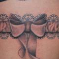 Ribbon Thigh Garter tattoo by Tattoo Power