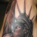 Arm Statue Liberty tattoo by Wabori