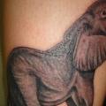 Leg Elephant tattoo by Wabori