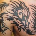 Shoulder Tribal Phoenix tattoo by Wabori