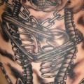 tatuaje Corazon Esqueleto por Wabori