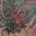 Brust Wolf tattoo von Freibeuter Tattoo