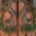 Fantasy Foot Bambi tattoo by Freibeuter Tattoo