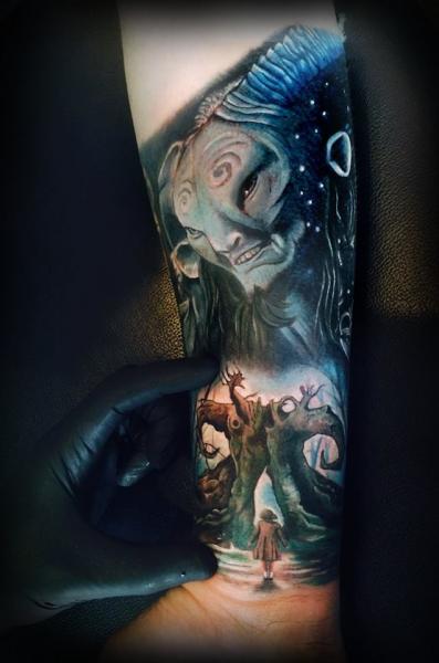 Tatuaggio Braccio Fantasy Mostri di Sam Barber