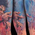 Leg Michael Jackson tattoo by El Loco Tattoo Lounge