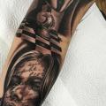 Mask Chess Sleeve Woman tattoo by El Loco Tattoo Lounge