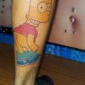 Leg Simpson Bart tattoo by Hannibal Uriona