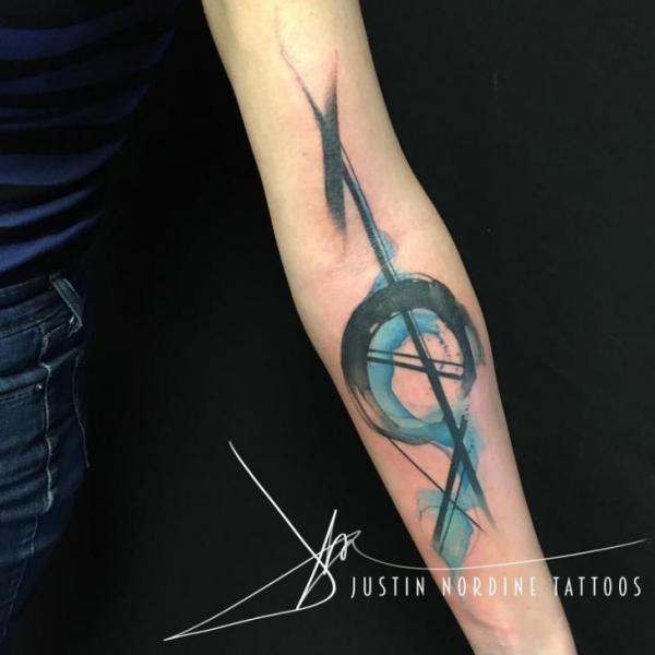 Arm Abstract Water Color Tattoo by The Raw Canvas