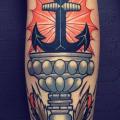 Arm New School Anchor Cup tattoo by Solid Heart Tattoo