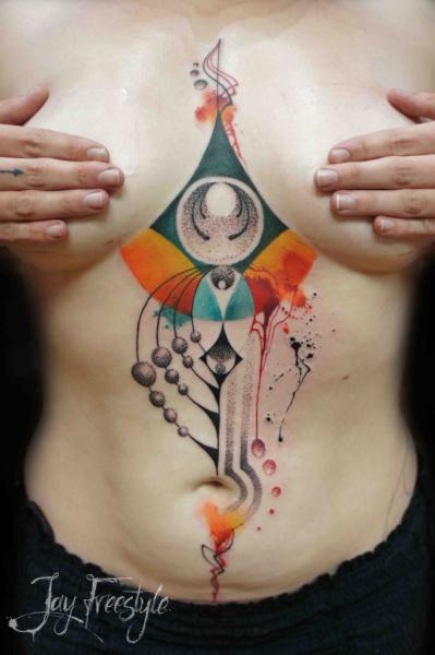 Belly Abstract Tattoo by Jay Freestyle
