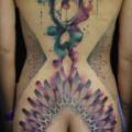tatuaż Plecy Pośladki Abstrakcja Akwarela przez Jay Freestyle
