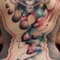 Спина Абстрактный акварель татуировка от Jay Freestyle