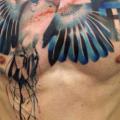 Realistic Chest Bird tattoo by Jay Freestyle
