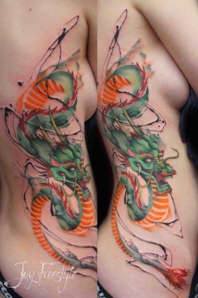 Side Dragon Tattoo by Jay Freestyle