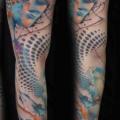 tatouage Femmes Sleeve Aquarelle par Jay Freestyle