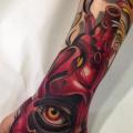 Arm Herz Hand Auge tattoo von Blessed Tattoo