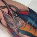 Arm Swordfish tattoo by Blessed Tattoo