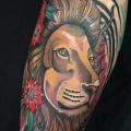 Waden Löwen tattoo von Blessed Tattoo