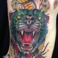Ньйу Скул Змея Сторона Пантера татуировка от Blessed Tattoo