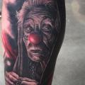 Leg Clown tattoo by PXA Body Art