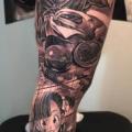 Leg Character Dragon Ball tattoo by PXA Body Art