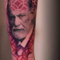 Arm Portrait Freud tattoo by Imaginarium Tatouage