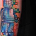 Arm Lego Aquarell tattoo von Imaginarium Tatouage