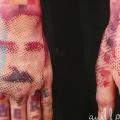 Portrait Hand tattoo by Imaginarium Tatouage