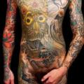 tatuaż Japoński Demon Ciało Gejsza przez Leu Family Iron