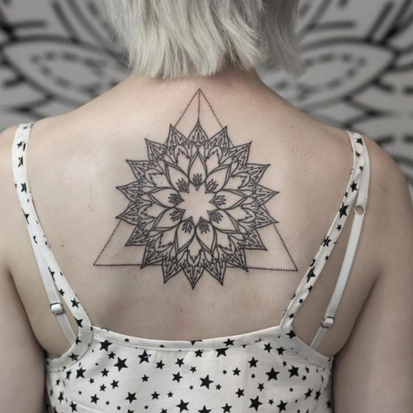 Flower Back Tattoo by NR Studio