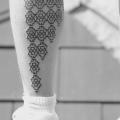 Calf Geometric tattoo by NR Studio
