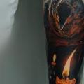 Arm Crow Candle tattoo by Voice of Ink