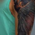 Arm Realistic Crow tattoo by Voice of Ink
