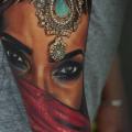 Arm Portrait Realistic Women tattoo by Voice of Ink