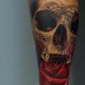 Arm Flower Skull tattoo by Voice of Ink