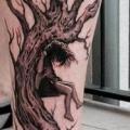 Calf Leg Tree tattoo by Art Faktors