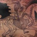 tatuaggio Petto Scheletro Cavalli Muro di Art Faktors