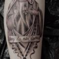 tatuaż Noga Religijny Madonna przez Art Faktors