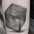 tatuaggio Braccio Illusione ottica Cubo di Bang Bang