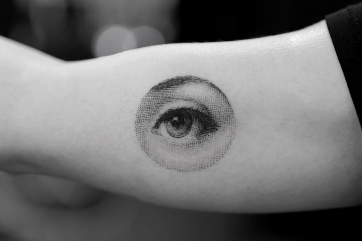 Arm Eye Dotwork Tattoo by Bang Bang