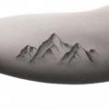 Arm Dotwork Berg tattoo von Bang Bang