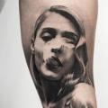 Arm Portrait Smoke Woman tattoo by Bang Bang
