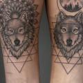 Arm Wolf Moon tattoo by Bang Bang
