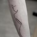 Arm Line Woman Silhouette tattoo by Bang Bang