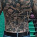 tatuaggio Schiena Illusione ottica di Bang Bang